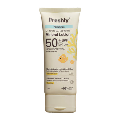 Pediatrics D+ Natural Suncare Mineral Lotion SPF50 Freshly Cosmetics 100 ml