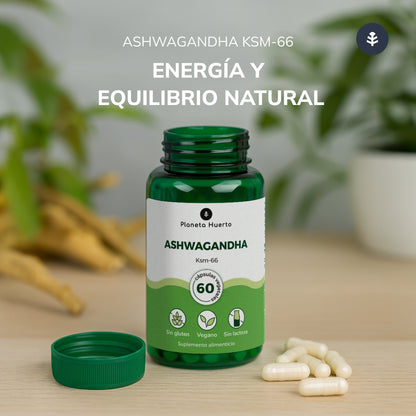 Opakowanie 2x Ashwagandha KSM-66 Planeta Huerto 60 kapsułek