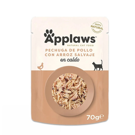 Applaws Cat wet cat food with chicken and wild rice, 70 g