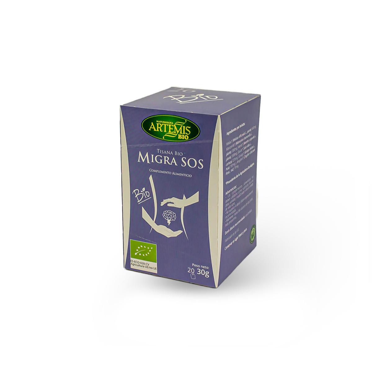 Tisana Migra SOS Eco Artemis, 20 filtros.