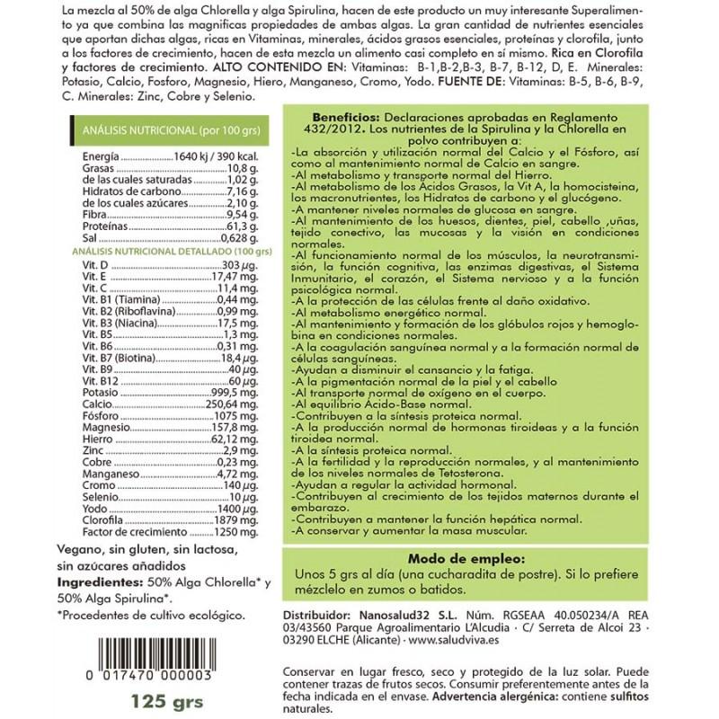 Salud Viva Chlorella + Spirulina 125 g