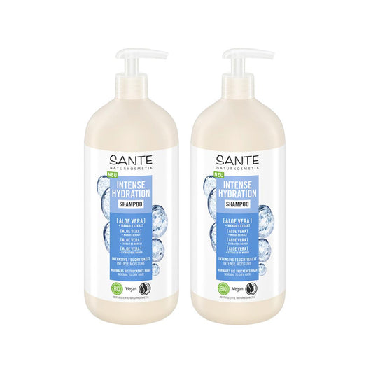 Pack 2x Shampooing hydratation intense à l'aloès Sante 950 ml