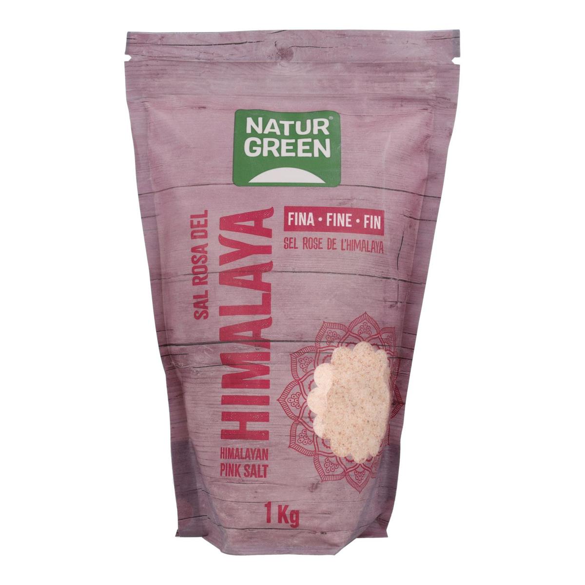 2er-Packung feines Himalaya-Salz Naturgreen 1 kg