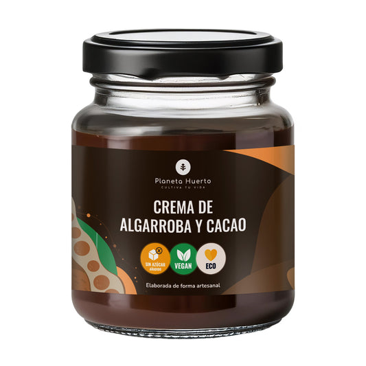 Johannisbrot und Kakao Creme ohne Zucker ECO Planeta Huerto 230 gr.