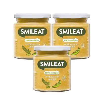 AKTION 3x Glas Gemüse mit Bio-Quinoa Smileat 230 g