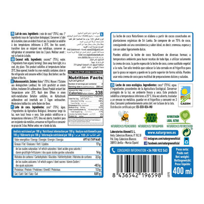 Zestaw 6x mleko kokosowe Bio NaturGreen 400 g