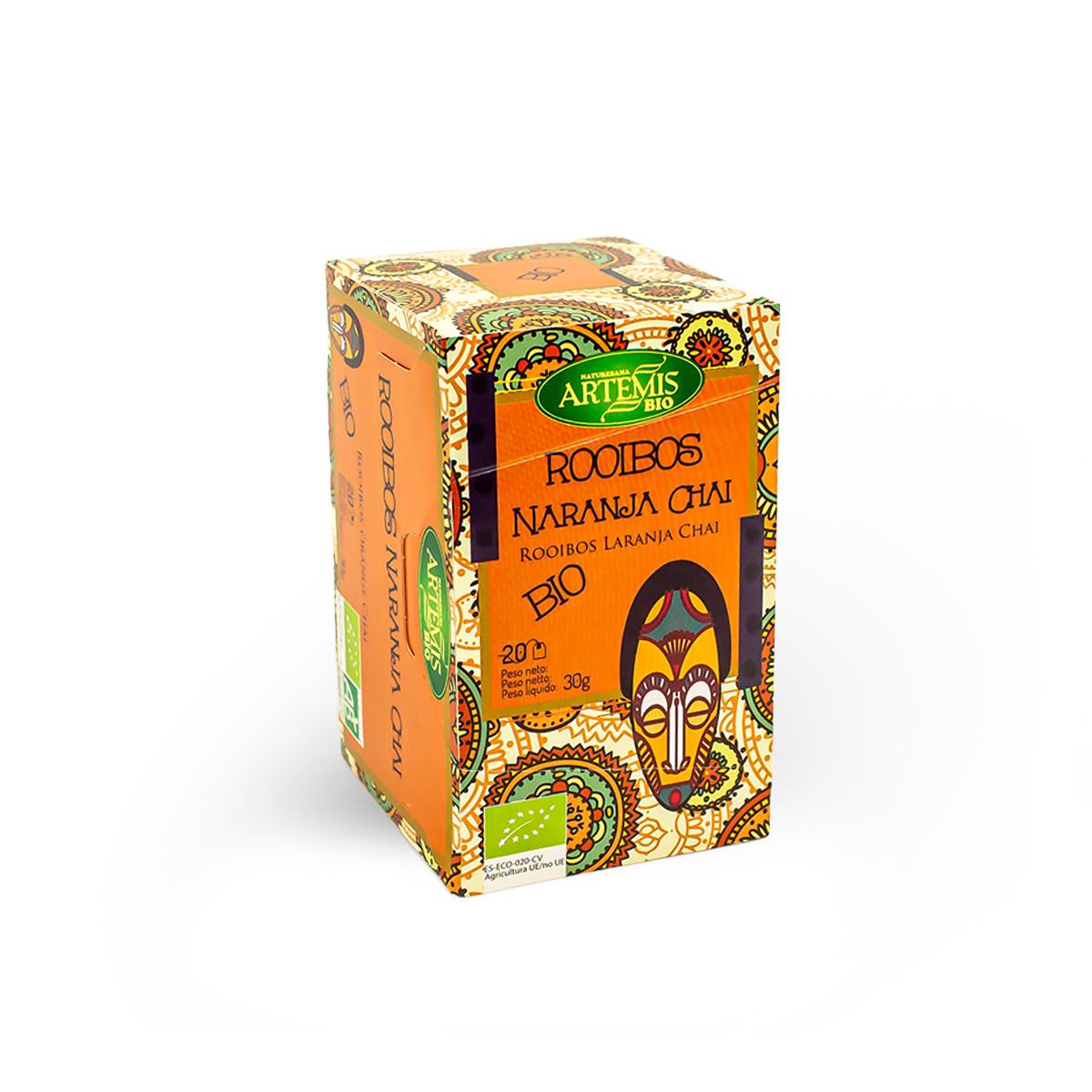 Herbata Rooibos Pomarańczowy Chai do zaparzania Artemis Bio 20 torebek