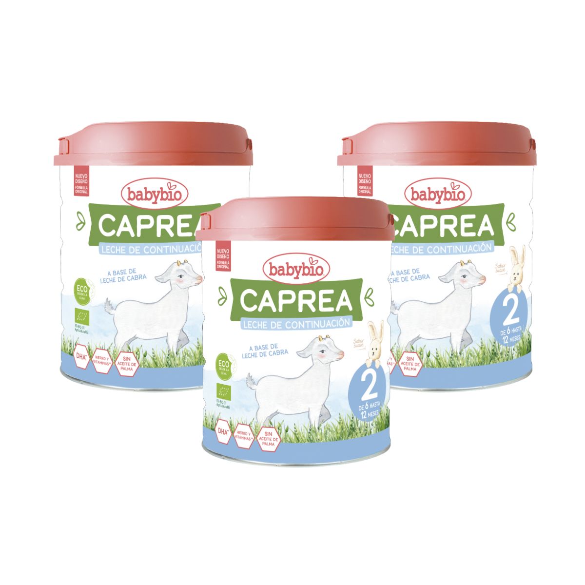 Zestaw 3 szt. Mleko kozie Caprea 2 (6 do 12 miesięcy) Babybio 800 g