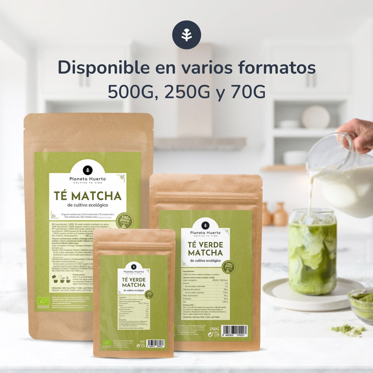 Matcha-Tee-Pulver ECO Planeta Huerto 70 g