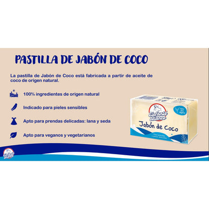 Lot de 2 savons Coco Elefante Blanco, Mimidu, 225 g