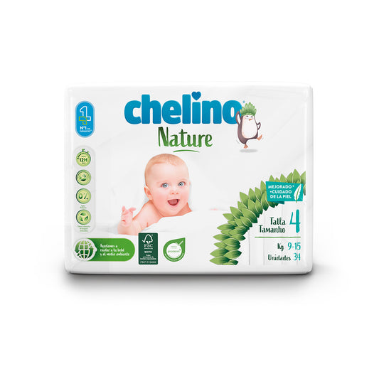 Luiers T4 9-15 kg Chelino Nature 34 stuks