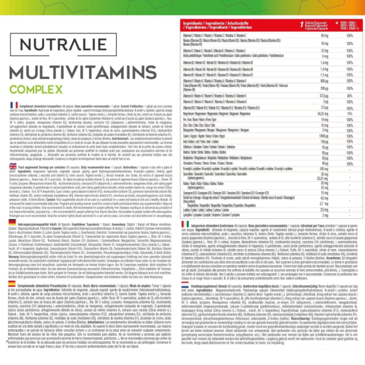 Nutralie Multivitaminico Complex con 29 principi attivi 60 capsule