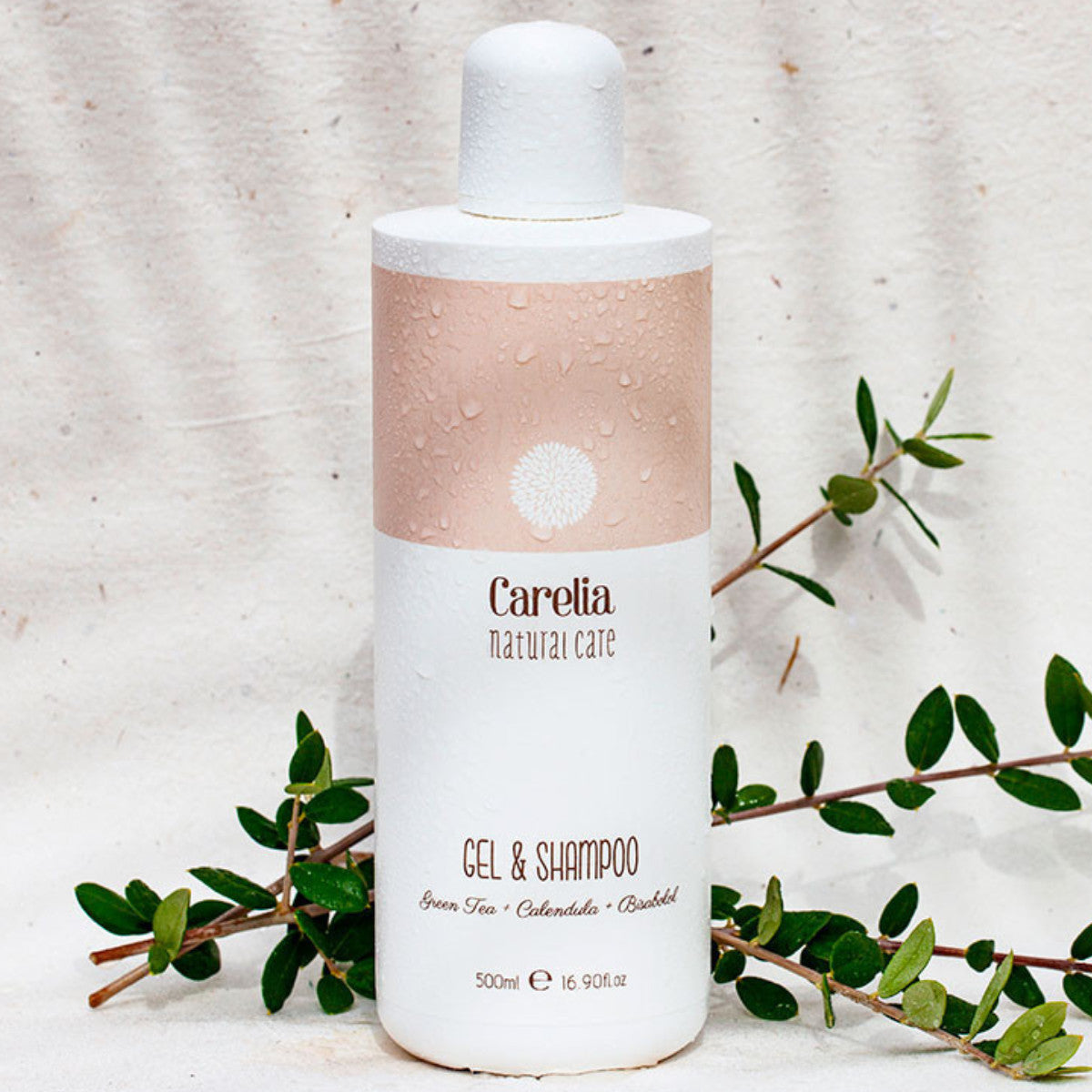 Gel & Champú de Té Verde, Caléndula y Bisabolol seguros durante el embarazo Carelia 500 ml
