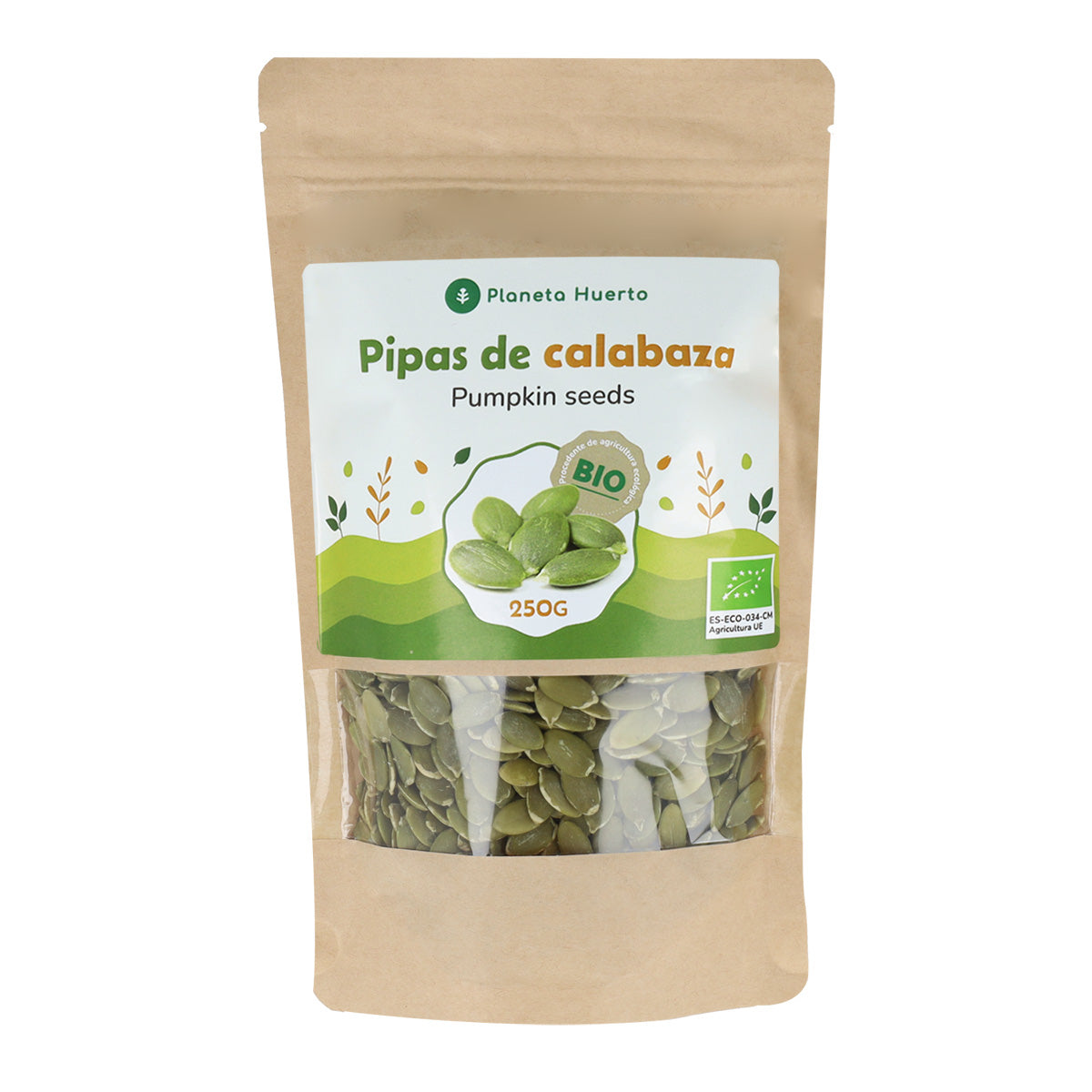 Geschilde pompoenpitten ECO Planeta Huerto 250 g