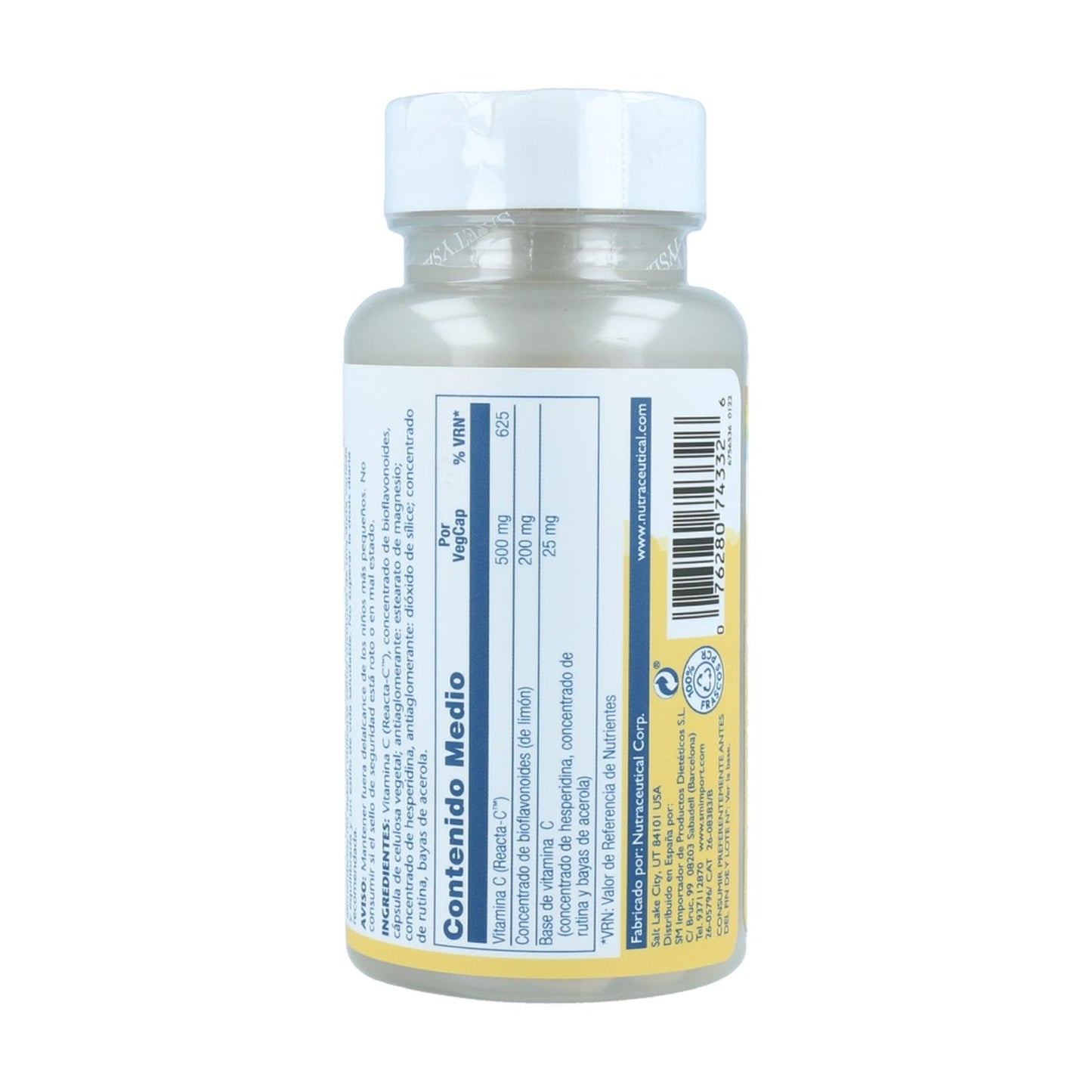 Reacta C 500 mg Solaray, 60 capsules