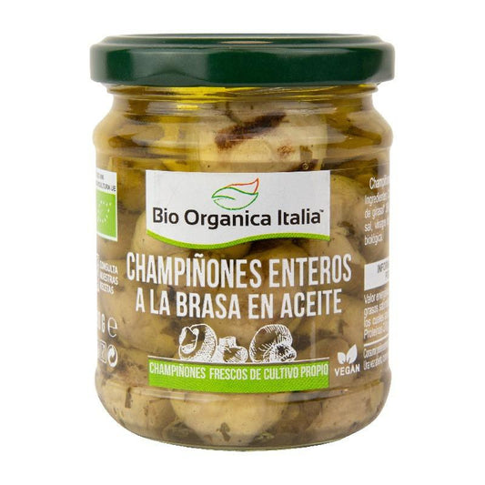 Champiñones enteros a la Brasa en Aceite Bio Organica Italia 190 g