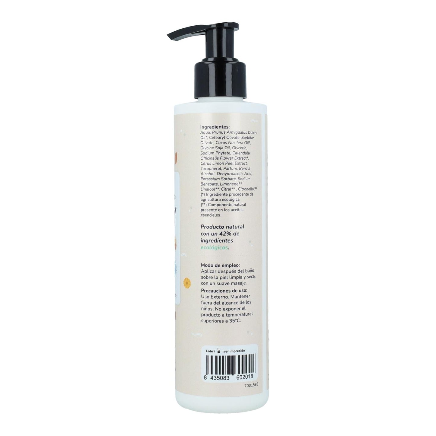 Calendula en Amandelen Kinderpakket: gel en shampoo + hydraterende crème Planeta Huerto