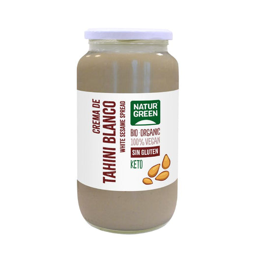 2er-Pack glutenfreie weiße Tahin-Creme Naturgreen 800 g