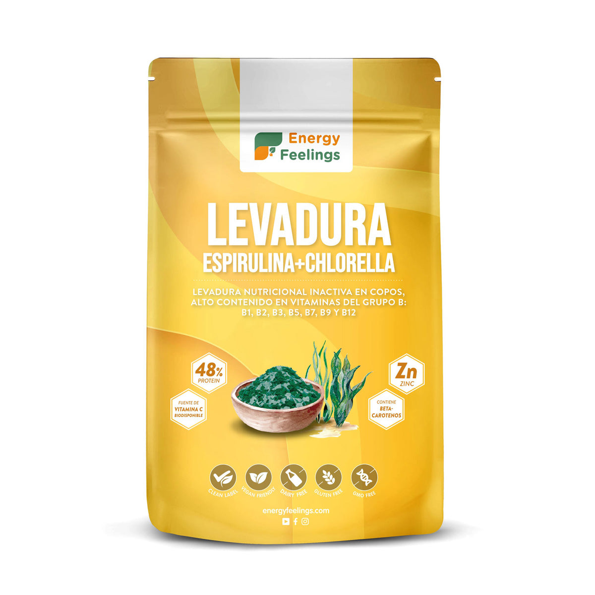 Nährhefe mit Chlorella und Spirulina XL Energy Feelings 250 g