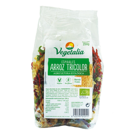 Vegetalia Organic Gluten-Free Tricolour Rice Spirals 250 g