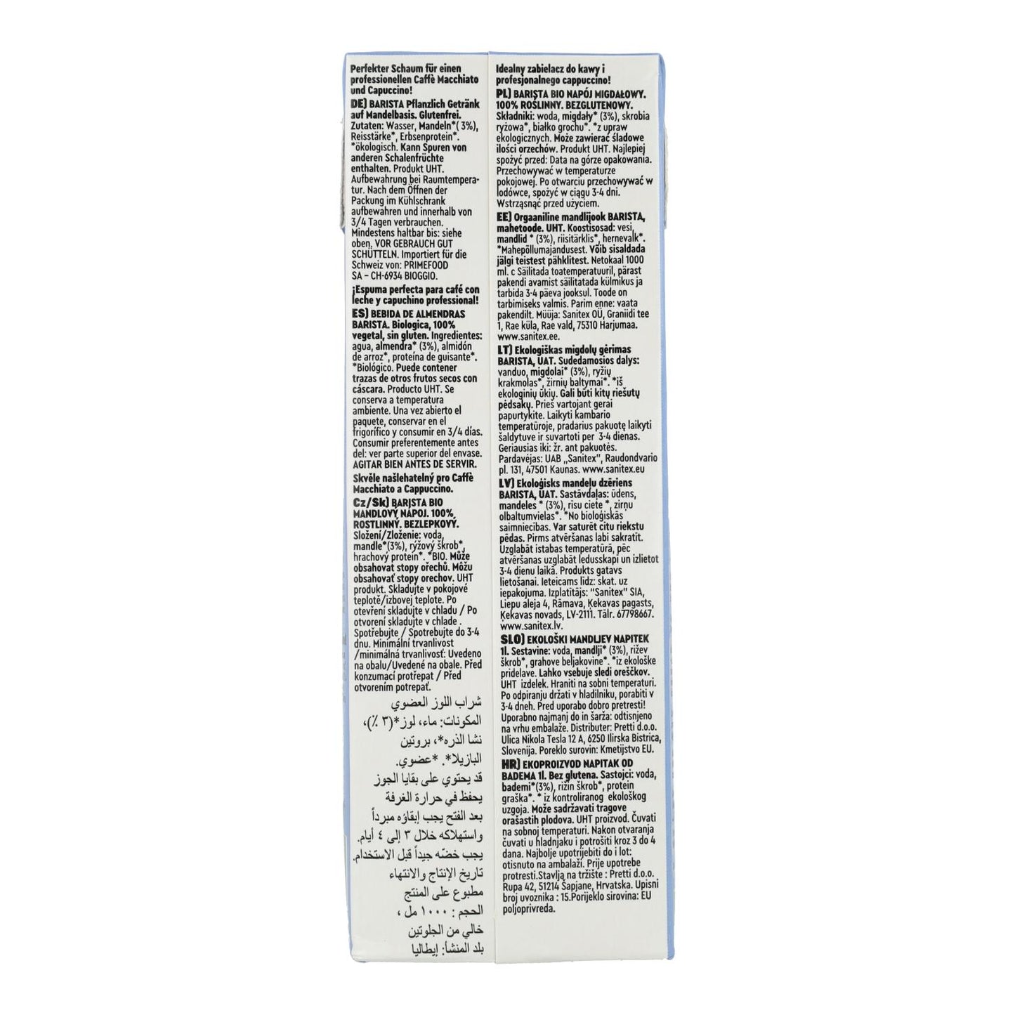 Napój migdałowy Barista bezglutenowy BIO Vitariz 1 l