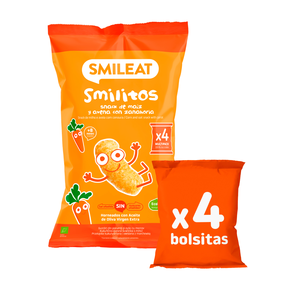Smilito Mais, Hafer und Karotten Multipack ECO Smileat 4 Beutel à 12 g.