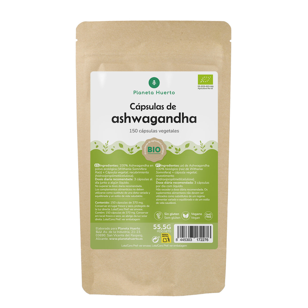 Ashwagandha biologica Planet Orchard 150 caps