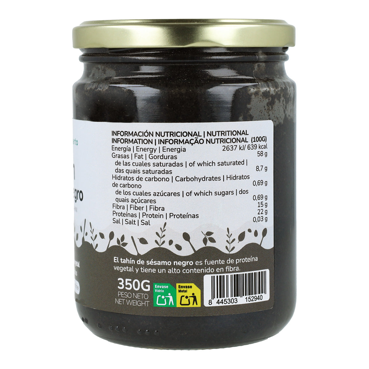Zwarte Sesam Tahini ECO Planet Garden 350 g