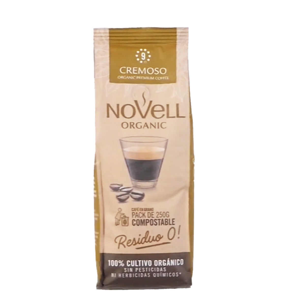Novell Creamy Compost Organic Coffee Beans 250 g