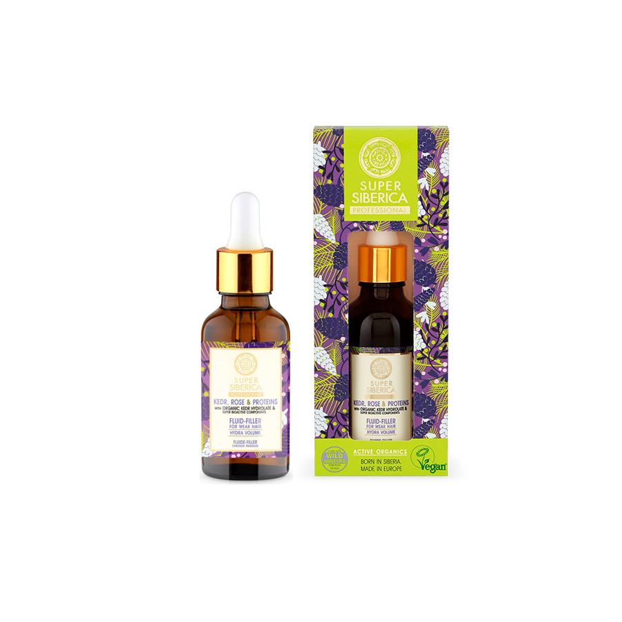 Soin capillaire fluidifiant pour cheveux fragiles au pin, à la rose et aux protéines Natura Siberica 50 ml