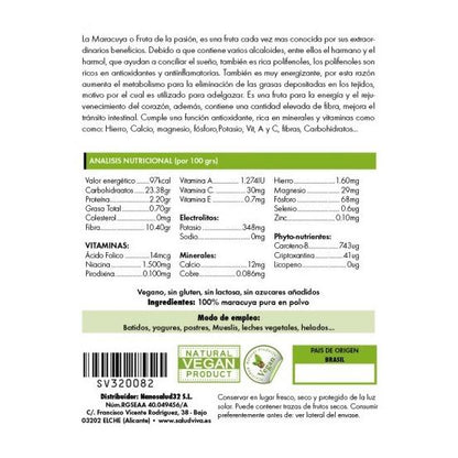 Polvere di maracuja premium Salud Viva 125 g