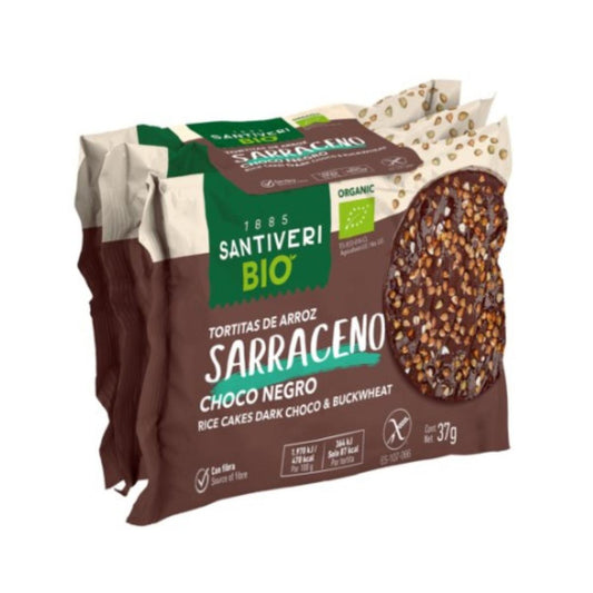 Rijst- en boekweitpannenkoekjes met pure chocolade BIO 3x37 g.