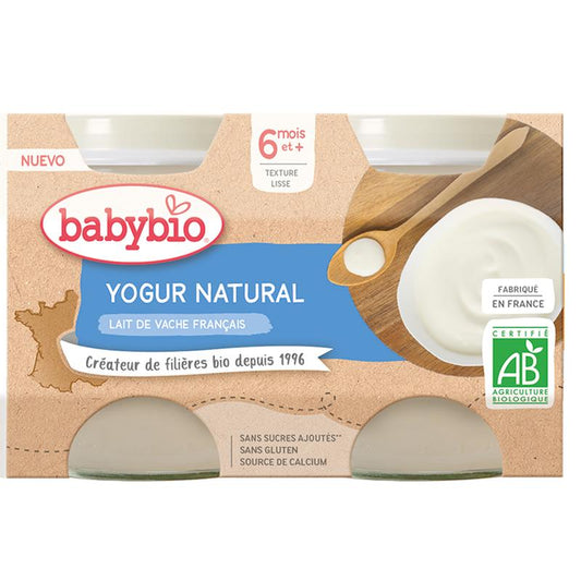 Naturjoghurt mit Bio-Kuhmilch, 2 x 130 g. Babybio