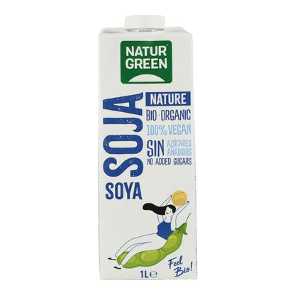 Pack 6 x Bebida de Soja Nature BIO sin Azúcares NaturGreen 1 L