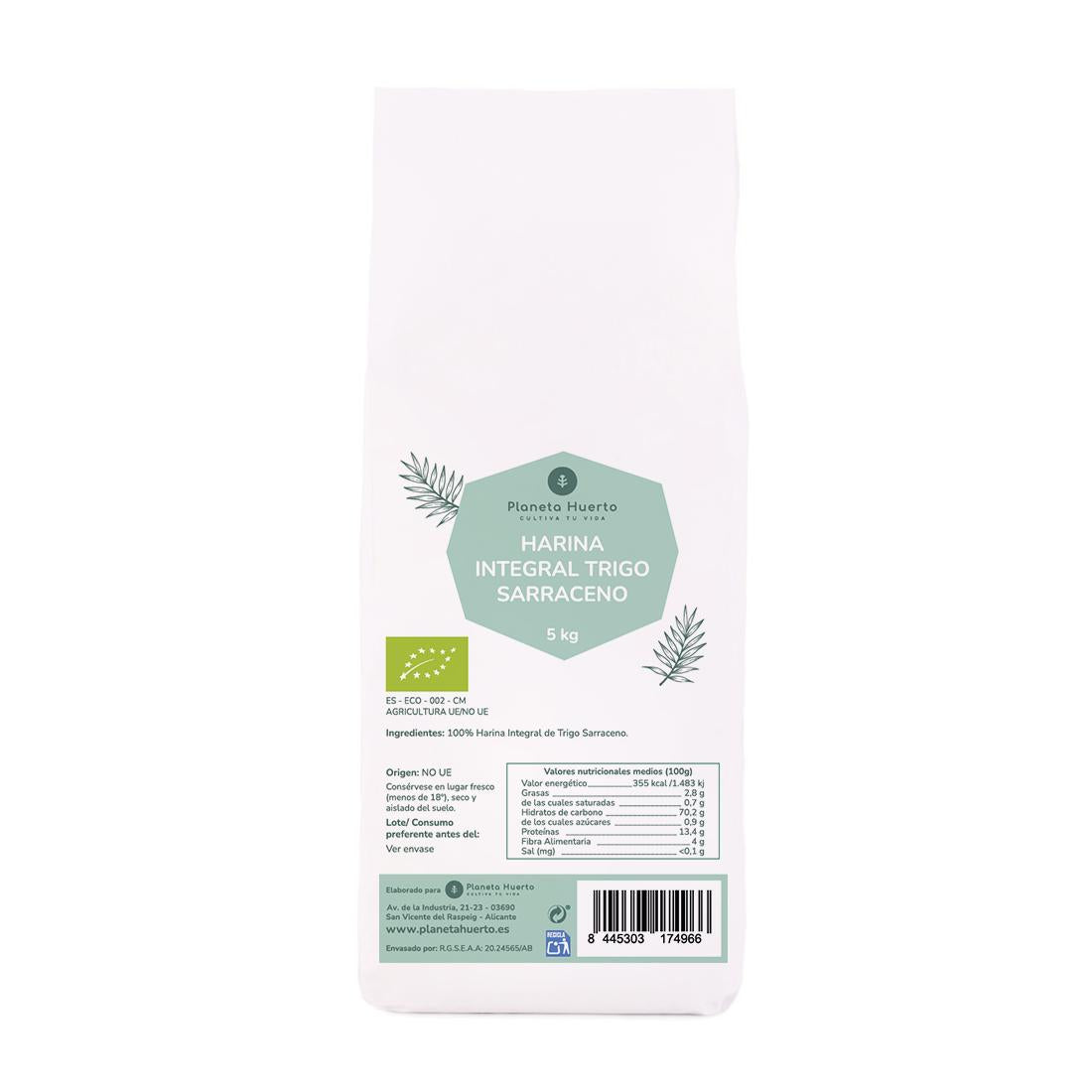 Farina integrale di grano saraceno Eco Planeta Huerto 5 Kg