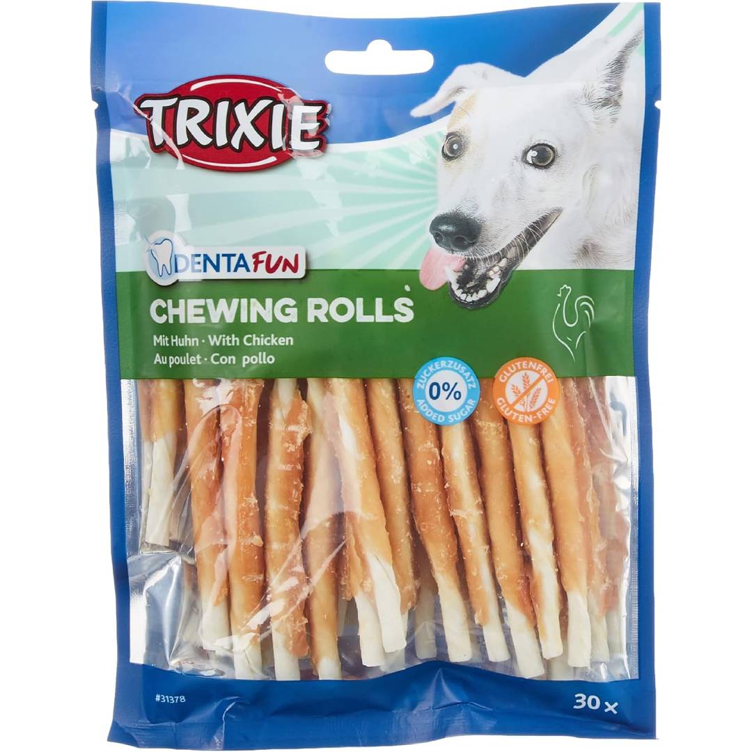 Trixie 30 rouleaux au poulet Denta Fun 12 cm