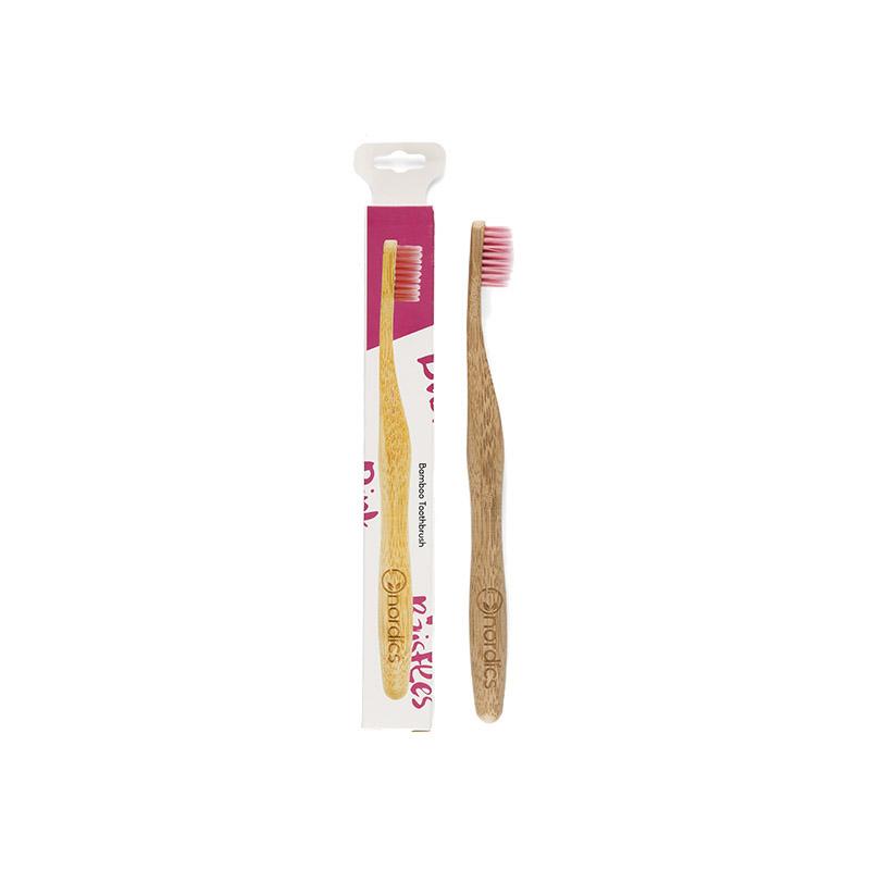 Brosse à dents en bambou - Rose, The Humble