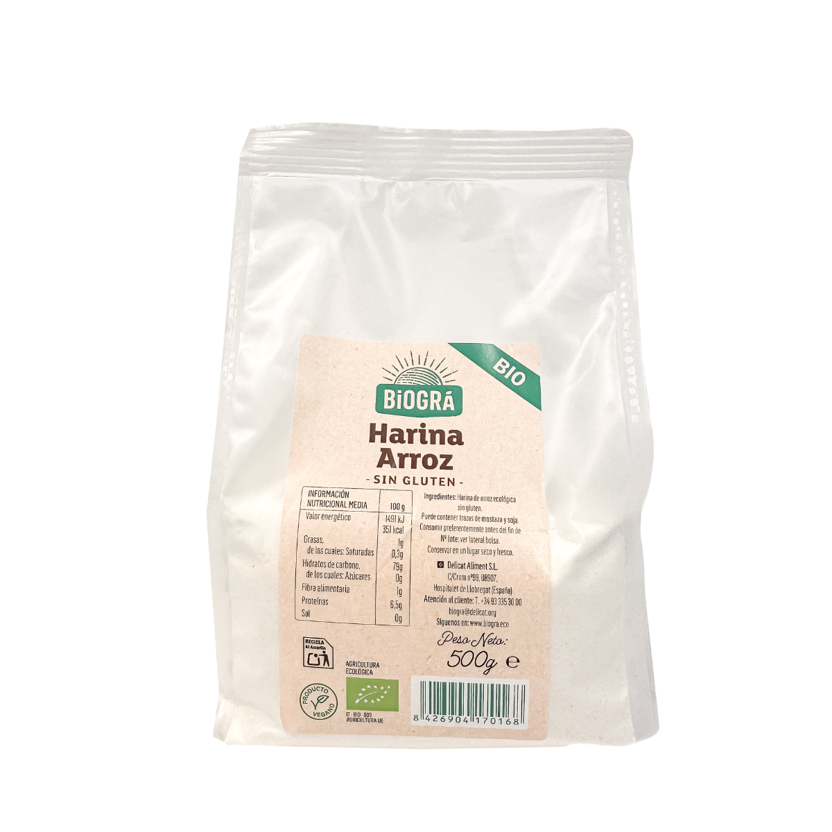 Biográ gluten-free organic rice flour 500g