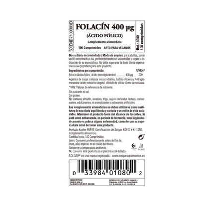 Folacine foliumzuur 250 capsules