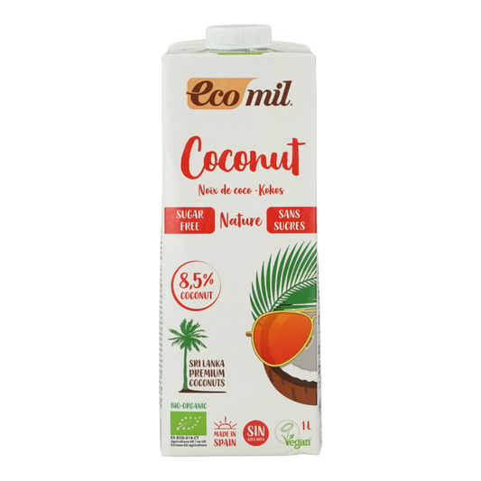 Suikervrije, glutenvrije en lactosevrije kokosdrank Ecomil 1 l