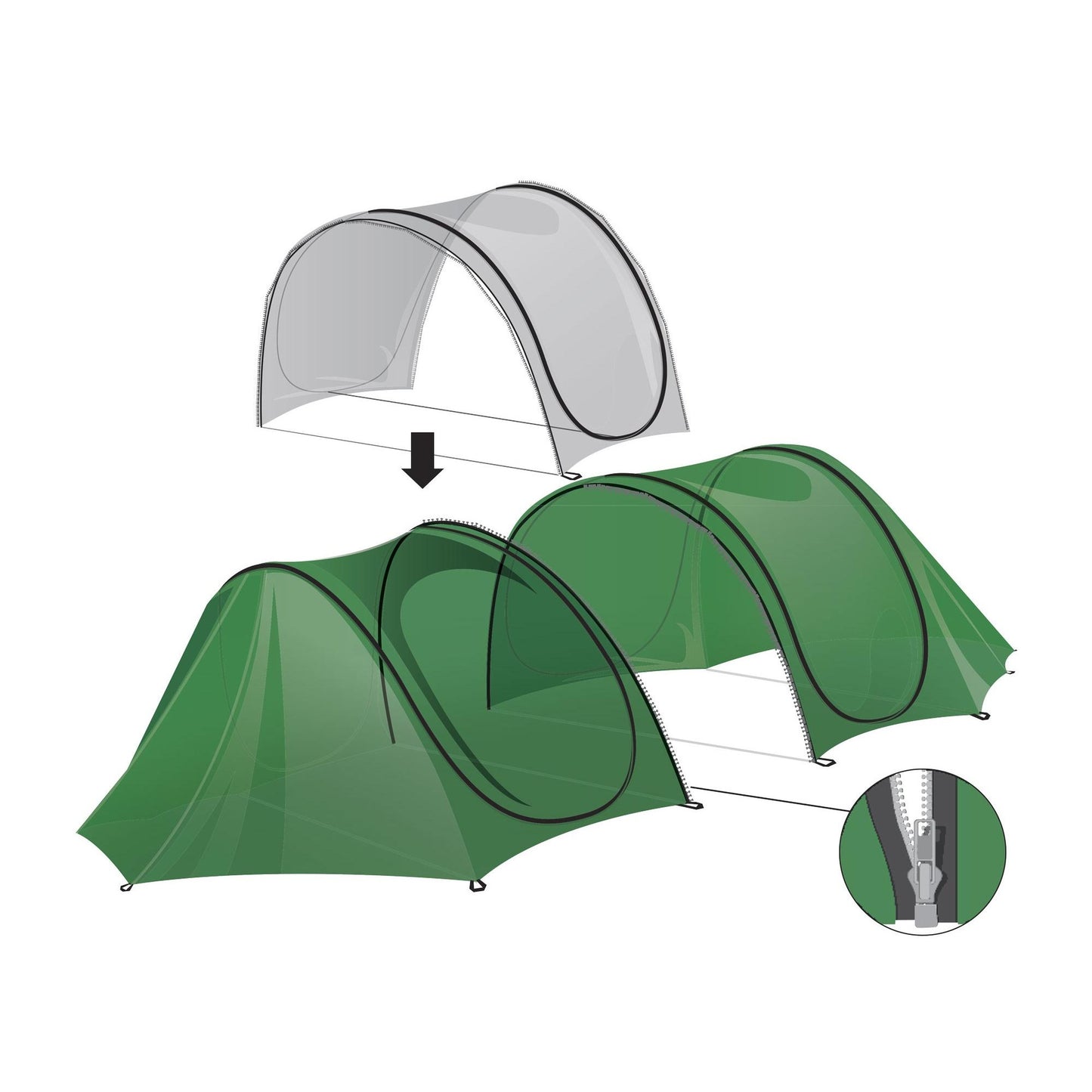 Biotop expandable 2.5 m bird and insect proof growing tunnel