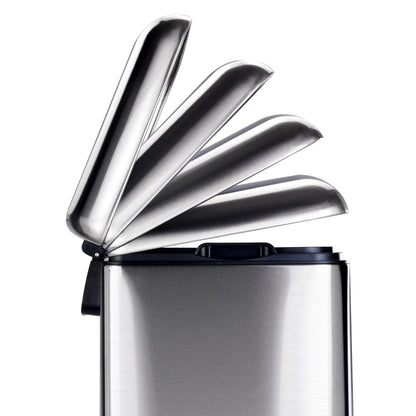 Poubelle à pédale en acier inoxydable Easy Close Studio Duo, 2 x 20 l