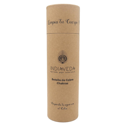 Bouteille en cuivre Chakras Indiaveda 900 ml