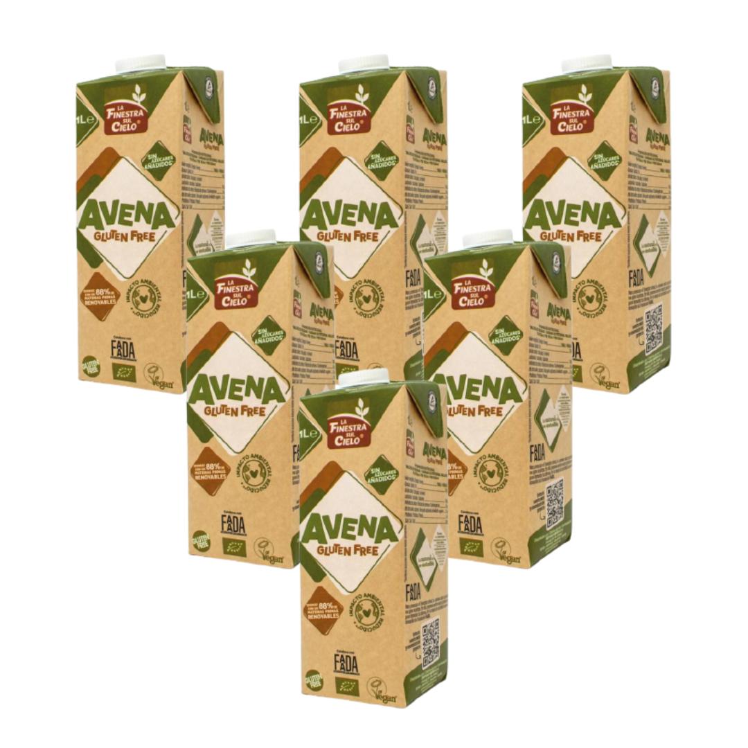 6er-Pack glutenfreies Hafergetränk La Finestra Sul Cielo 1 l