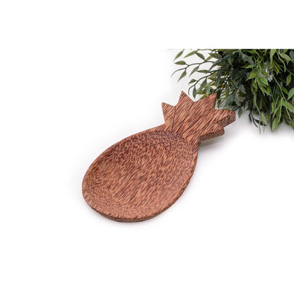 Drewniany talerz z kokosa w kształcie ananasa 25 x 11 cm