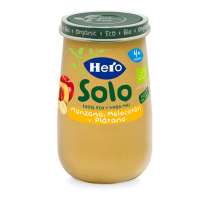 Słoiczek z jabłkiem, brzoskwinią i bananem Eco 190 g-Hero Baby