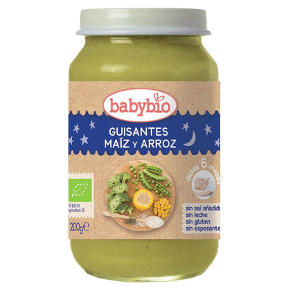 Babybio Good Night Peas, Corn and Rice Jar 200 g