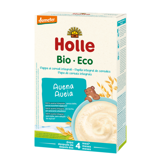 Pappa biologica a base di fiocchi d'avena +4 mesi Holle 250 g