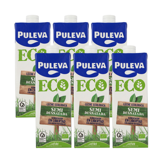 6er-Pack Puleva Bio-Milch fettarm, 1 l
